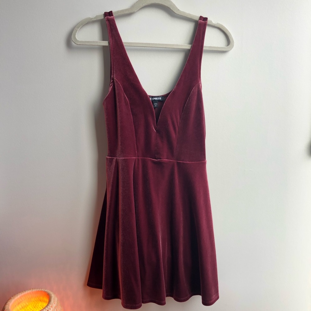 Velvet deep plunge romper